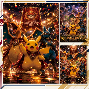 Quadro Decorativo con Cornice in Carta Pokémon in Inseguimento di Pallone d'Oro per Ronaldo Anime Pikachu Calcio <span class=keywords><strong>Gioco</strong></span> da Tavolo - Product Image 3