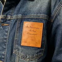 Écussons en cuir véritable écologiques personnalisés, étiquettes thermocollées pour jeans, étiquettes de vêtements à coudre, accessoires vestimentaires, vente en gros OEM