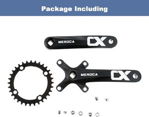 Juego de <span class=keywords><strong>Bielas</strong></span> para Bicicleta de Carretera Meroca, Anodizado Negro/Rojo Esmerilado, 170 mm, Cuadrado Cónico, 104BCD, 32T/34T/36T/38T, 555-605 g, Unisex, para 8-11 velocidades - Product Image 4