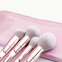 Ensemble professionnel de 10 pinceaux de maquillage roses, pinceau à paupières portable, capacité de préhension de la poudre forte, pinceau cosmétique