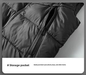 Chalecos Acolchados Personalizados sin Mangas para Hombre, Invierno 2025, Chalecos con Cierre de Cremallera Unisex de Talla Grande al por Mayor - Product Image 5