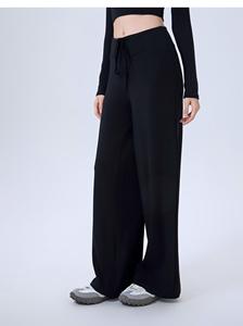 Pantalones de chándal anchos de cintura alta con cordón para mujer, estilo casual, transpirables, para deporte y ocio, color heather, venta al por mayor - Product Image 4