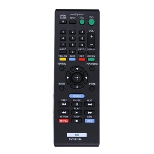 Télécommande RMT-B119A compatible avec les lecteurs de disques <span class=keywords><strong>Blu</strong></span>-<span class=keywords><strong>Ray</strong></span> <span class=keywords><strong>DVD</strong></span> <span class=keywords><strong>Sony</strong></span> BDP-BX59 BDP-S390 BDP-S590 BDP-BX110 BDP-S1100 BDP-S3100 BDP-BX310 - Product Image 1