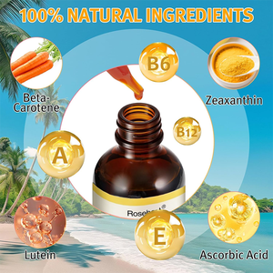 天然オーガニックベータカロチン、ルテイン、アスタキサンチン配合、ビタミンA/Eで肌を輝かせる、飲み物タイプのセルフタンニングドロップ - Product Image 2