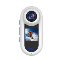 Kamera Aksi 2K Thumb Camera yang Dapat Dipasang di Dada dengan Layar 1.3+0.8" HD, Perekam Portabel dengan Stabilisasi Gambar, Kamera Sport Mini
