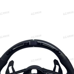 Volante de Cuero y Fibra de Carbono para <span class=keywords><strong>Mercedes</strong></span>-Benz 2018-2023 W167 W205 W213 GT <span class=keywords><strong>63</strong></span> Clase C/G/GLA, Personalizado y de Estilo Deportivo - Product Image 2