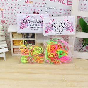 Coleteros Elásticos para Niños, Bandas de Goma sin Costuras para Uso Diario, Colores Macaron Surtidos, Negro, Hecho en China - Product Image 4