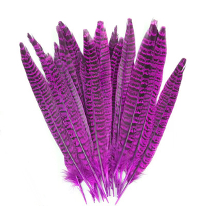Plumes violettes à longue queue, plumes artificielles de faisan à col annulaire pour fête, carnaval, vase de maison, décoration de vacances, bricolage, costume - Product Image 4