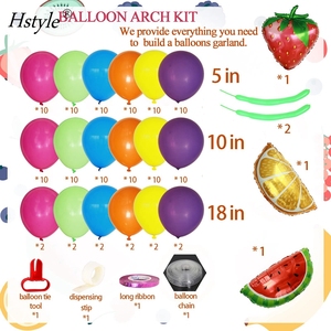 Décoration de fête d'anniversaire sur le thème des fruits, guirlande d'arche de ballons colorés, kit de décoration de mariage, douche nuptiale, toile de fond <span class=keywords><strong>E3131</strong></span> - Product Image 2
