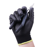 XINGYU Guantes de Trabajo de Seguridad de PU Negro Recubiertos, Alta Calidad, Personalizados, con Certificación CE EN388, Flexibles para Jardinería y Mecánica
