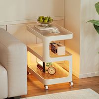 Nouvelle table d'appoint roulante 2026, chariot à thé de luxe léger pour salon, meuble de rangement de chevet, table d'appoint