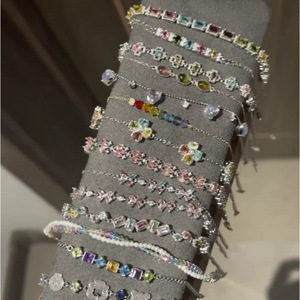 Bracelet géométrique tendance en CZ pour femmes, bracelet en zircon esthétique, accessoires de bijoux tendance TikTok - Product Image 4