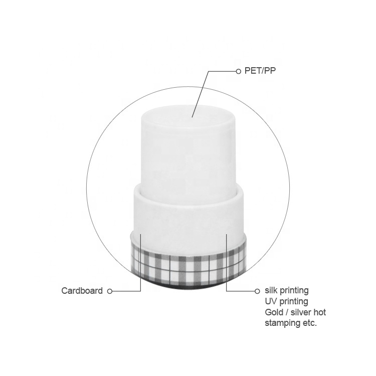 Cylindrical Biodegradable Paper Tubes Hotstamping Embossed Debossed