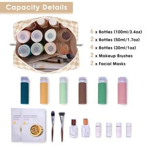 Sac à cosmétiques à carreaux imperméables en <span class=keywords><strong>tissu</strong></span> de polyester, pochette de maquillage, trousse de toilette, trousse de maquillage - Product Image 4