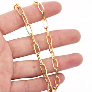 Cadena de alambre cuadrado de acero inoxidable chapada en oro de 18k para joyería, anillos, collares y diseño de bolsos, en rollo para embalaje. - Product Image 3