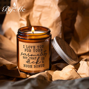 Bougies d'aromathérapie transfrontalières en cire de soja, grand mug marron, coffret cadeau parfumé semi-artisanal, cadeaux parfumés DIY - Product Image 5