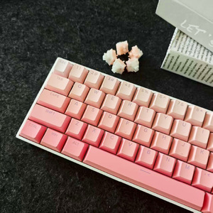 Capuchons de touches PBT, 133 touches, ensemble complet, profil Cherry rose dégradé, pour clavier mécanique universel, disposition anglaise - Product Image 1