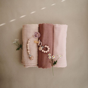 Coperte in Cotone di Bambù Tinta Unita, Copertine Neonato in Mussola Arcobaleno, Coperta Avvolgente in Maglia <span class=keywords><strong>per</strong></span> Neonati, Tessuto <span class=keywords><strong>per</strong></span> Tappe di Crescita - Product Image 3