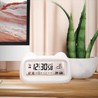 Réveil de table numérique mignon avec rétro-éclairage et haute précision pour enfants avec écran LCD électronique transparent