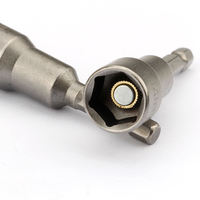 Adaptateur de douille hexagonale de qualité industrielle, embouts de visseuse électrique, embouts de tournevis magnétique pour perceuse électrique, chrome