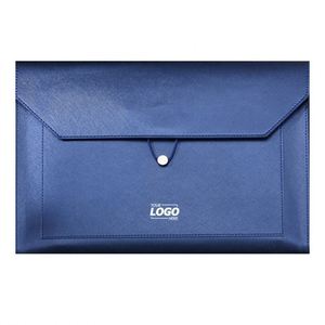PU <b>Leather</b> A4 File Folder Portfolio Case with 2 Pockets, Document Holder Envelope Folder with Elastic <b>String</b> Closure - Product Image 1