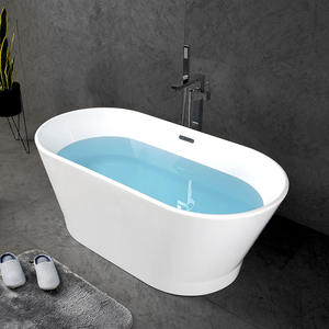 Desagüe de <span class=keywords><strong>Bañera</strong></span> Acrílico Moderno, Independiente y Duradero, Modelo TONA <span class=keywords><strong>Princess</strong></span>, Blanco/Negro Brillante, Desagüe Central, 1 Año de Garantía, 100% - Product Image 3