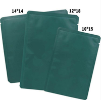 Sac Ziplock en feuille d'aluminium à dessus ouvert noir mat pochette d'emballage de cosmétiques de thermoscellage pour les perles de paillettes de poudre d'ongle 100pcs