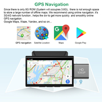 Dashcam Android 8.1 à écran tactile de 3 pouces Navigation GPS 1080P Enregistreur vidéo de voiture WiFi 4g DVR de voiture