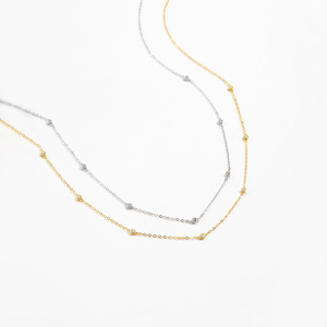 Colliers FUAMAY pour femmes, collier en argent 925, charmes dorés pour femmes, collier en zircon - Product Image 4
