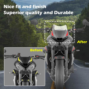 Xxun กระจกบังลมหน้ารถมอเตอร์ไซด์อุปกรณ์เสริมสำหรับ RS765 Triumph <span class=keywords><strong>Street</strong></span> <span class=keywords><strong>Triple</strong></span> R765 2020 <span class=keywords><strong>2021</strong></span> 2022 - Product Image 2