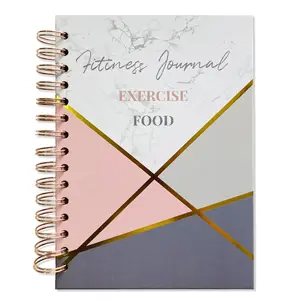 Fitness Record Book Exercise Daily Weekly Fitness Plan Book Hard Case A5 Spiral Notebook Wholesale