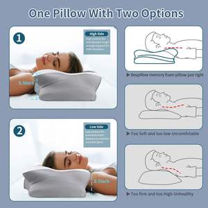 Almohada Cervical para Alivio del Dolor, Ergonómica, Transpirable, en Forma de Mariposa, de Espuma Viscoelástica, Ortopédica, para Dormir de Lado, Boca Arriba o Boca Abajo - Product Image 5