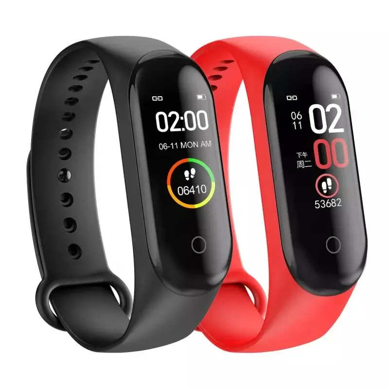 Cheap M4 Smart band 4 Fitness Tracker Watch Sport bracelet Heart Rate Blood Pressure Smartband Monitor Health Wristband