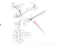 Pièces d'origine Hitachi 1125220600/1125220552/1125220601 Engrenage d'arbre à cames moteur 6WG1 Hitachi ZX450 ZX600 ZX850-3 ZX670LC-5A ZX670-5B
