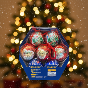 Homeera Christmas Ornament Ball 5097-3 Glitter Decorative Tree Ornaments for Holiday Decoration - Product Image 2