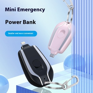 Mini banque d'alimentation Portable 1200mAh avec poche porte-clés de charge sans fil transporter Micro USB 5W Source d'alimentation d'urgence Mobile en plastique - Product Image 2
