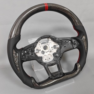 Marco de Volante de Fibra de Carbono Real para Volkswagen <span class=keywords><strong>Golf</strong></span>, Passat, <span class=keywords><strong>GTI</strong></span>, R, Transporter, Cabrio, Vento - Product Image 3