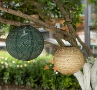KanLong Lanterne en papier à énergie solaire personnalisée à LED, blanche, décoration suspendue de jardin pour le camping en plein air, durable et écologique