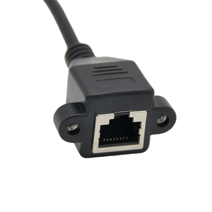 Copper Pins Pass Female Chassis Panel Mount Sockets Ethernet <b>RJ45</b> Connector Waterproof 8P8C Network <b>Cable</b> - Product Image 3