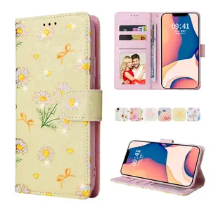 New Trending 2023 for iPhone 14 Smart Phone Case With Credit Card Magnetic Cover for iPhone 14 / 13 / 12 /11 Leather Wallet Case