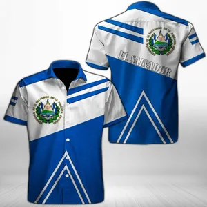 El Salvador National Emblem Print Short Sleeve Shirt Unisex Custom Team Logo Name Jersey T-shirt Tee Drop Shipping Products 2023