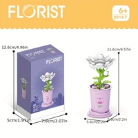 Blocs de construction fleur jouet pot éternelle fleur fille parure jouet cadeau Saint Valentin