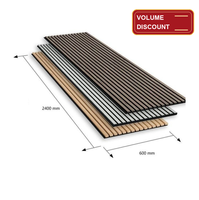 Panneau mural acoustique en bois noir naturel à lattes pour studio et pièce |   94.5'' * 23'' |   Panneaux insonorisants | Panneaux d'absorption acoustique
