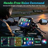 Layar Carplay Bestsonic 7'' untuk Sepeda Motor Sistem Navigasi Global Mendukung Wireless Carplay Android Auto IP67 Tahan Air TPMS