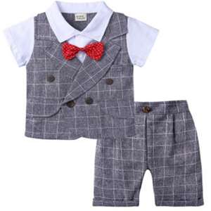 Conjunto de Ropa de Algodón para Bebé Niño, Traje Formal de Verano para Fiesta o Boda, Venta al Por Mayor, Compra en Línea - Product Image 1