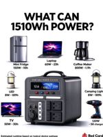 Centrale Électrique Portable OEM 2000W 1500W 1510Wh, Générateur Solaire 220V pour Maison, Camping, Voyage, Urgence et Secours