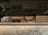 Armoire autoportante moderne et minimaliste haut de gamme, pliable et verrouillable, avec portes battantes, cadre en acier inoxydable et tiroir intérieur suspendu