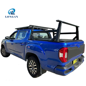 Tonneau ฝาปิดอลูมิเนียมแข็งที่คลุมเตียงรถบรรทุกสีเงินพร้อมแร็คหลังคาบรรทุกของสำหรับ <span class=keywords><strong>Ford</strong></span> <span class=keywords><strong>Ranger</strong></span> T6 <span class=keywords><strong>wildtrak</strong></span> Isuzu D MAX - Product Image 2