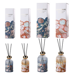 Difusor de Aromas de 500ml, de Larga Duración, con Diseño Floral Vintage y Pájaro, en Botella de Vidrio Mate, con Caja de Regalo de Lujo para Hogar y <span class=keywords><strong>Hotel</strong></span>, Venta al Por Mayor - Product Image 6