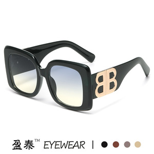 Eyewear B-Shaped <b>Square</b> <b>Sunglasses</b> UV400 PC Frame Unisex Fashionable - Product Image 2